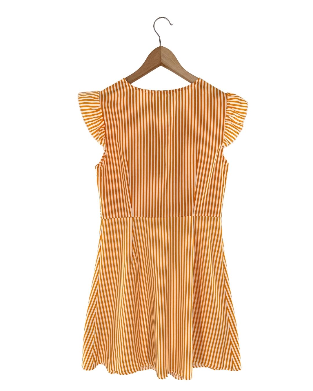Vestido mini abotonado a rayas
