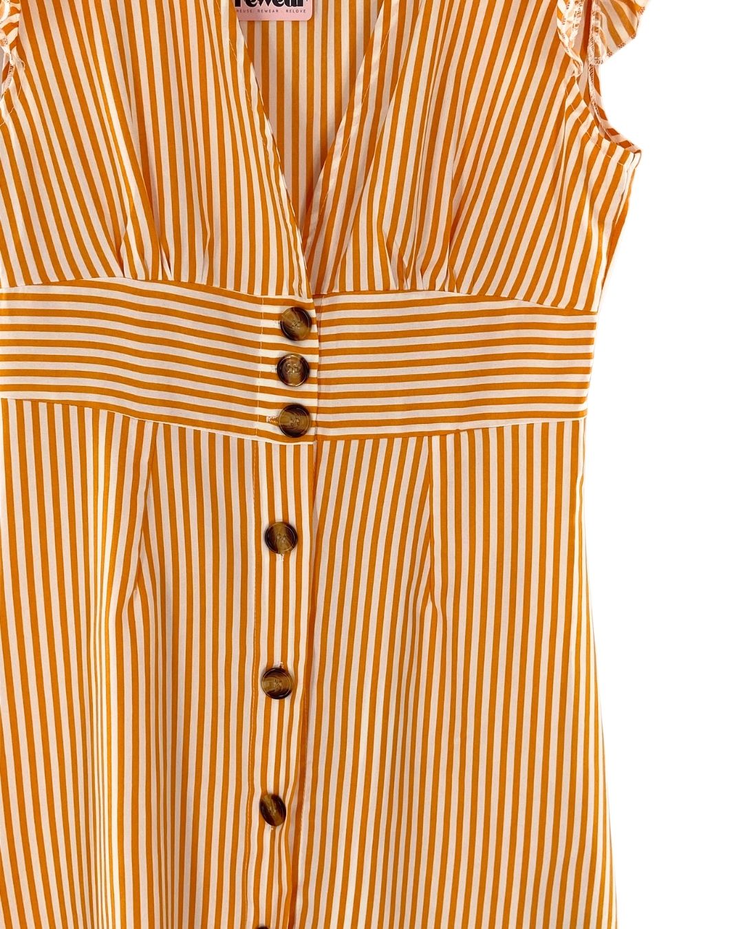 Vestido mini abotonado a rayas