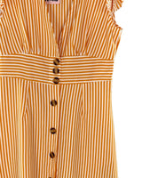 Vestido mini abotonado a rayas