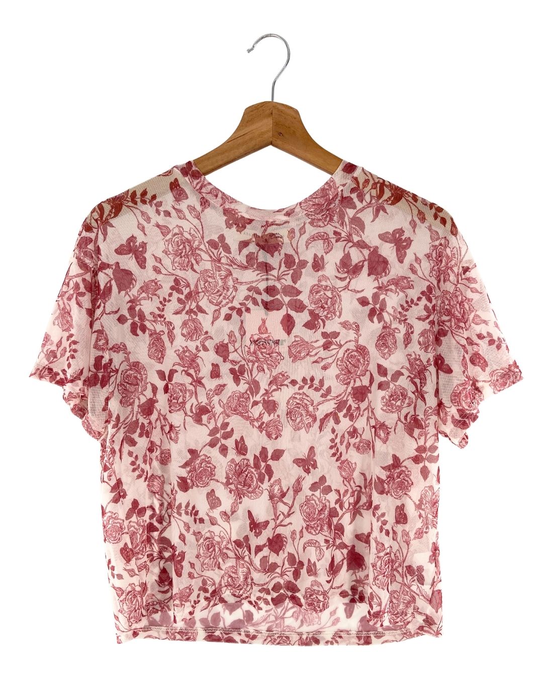 Blusa en mesh print flores