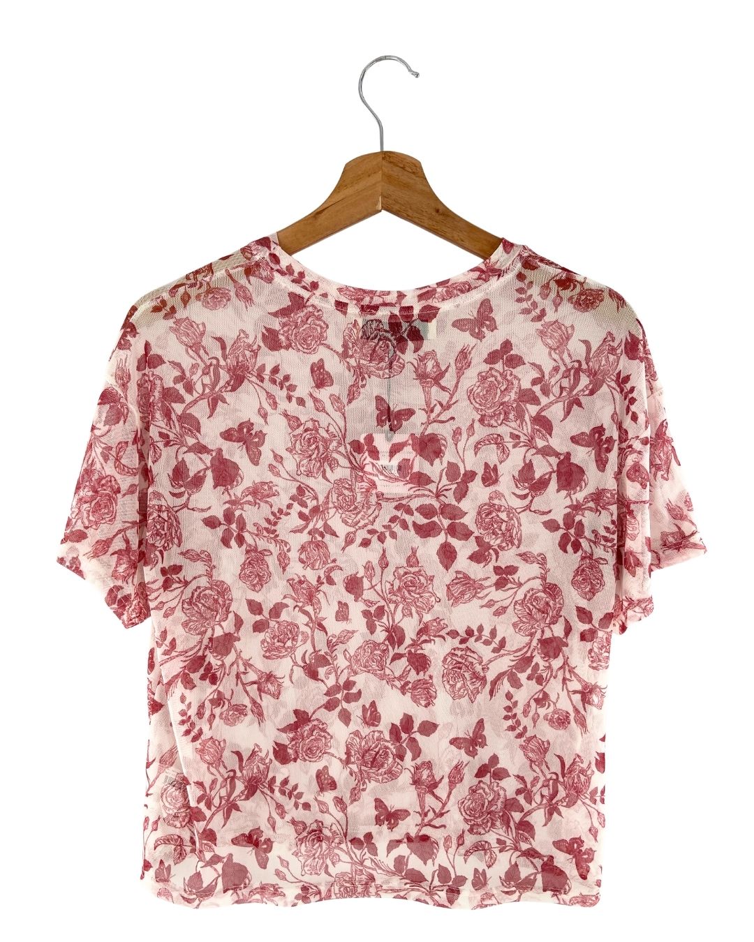 Blusa en mesh print flores
