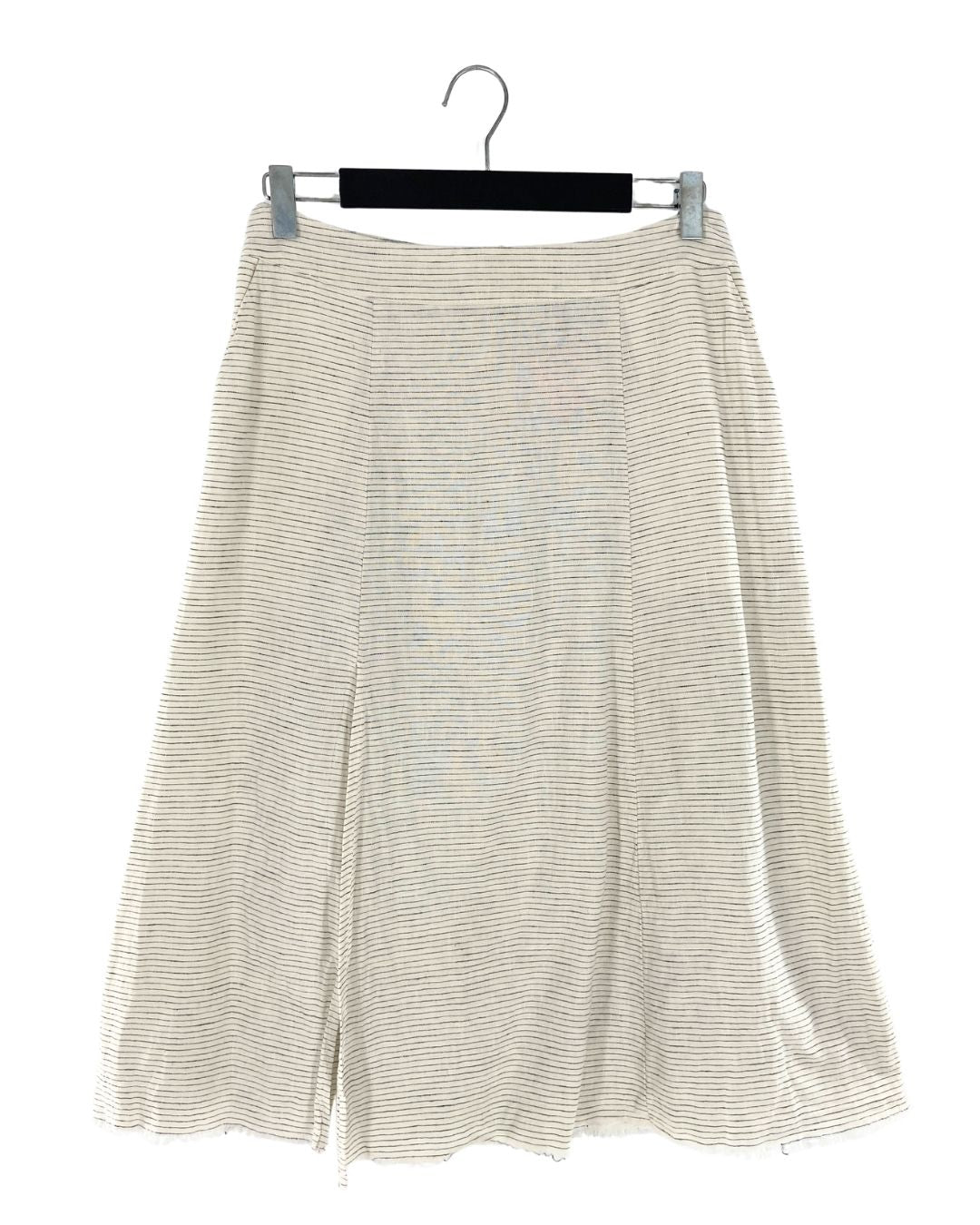 Falda midi con mini franjas