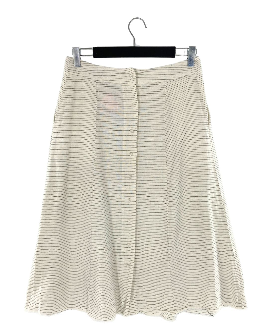 Falda midi con mini franjas