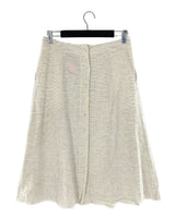 Falda midi con mini franjas