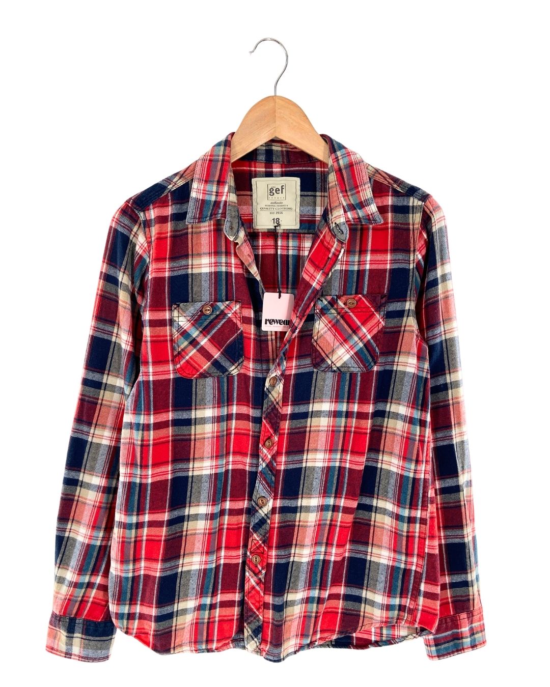 Camisa manga larga a cuadros