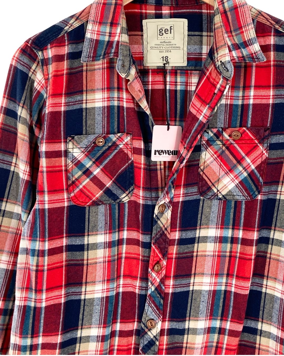 Camisa manga larga a cuadros