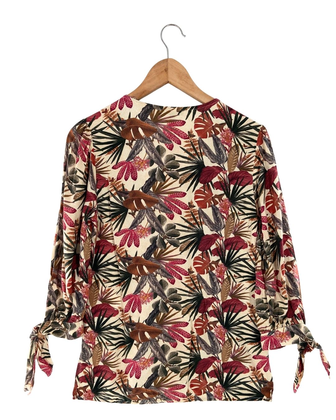 Blusa manga larga print hojas