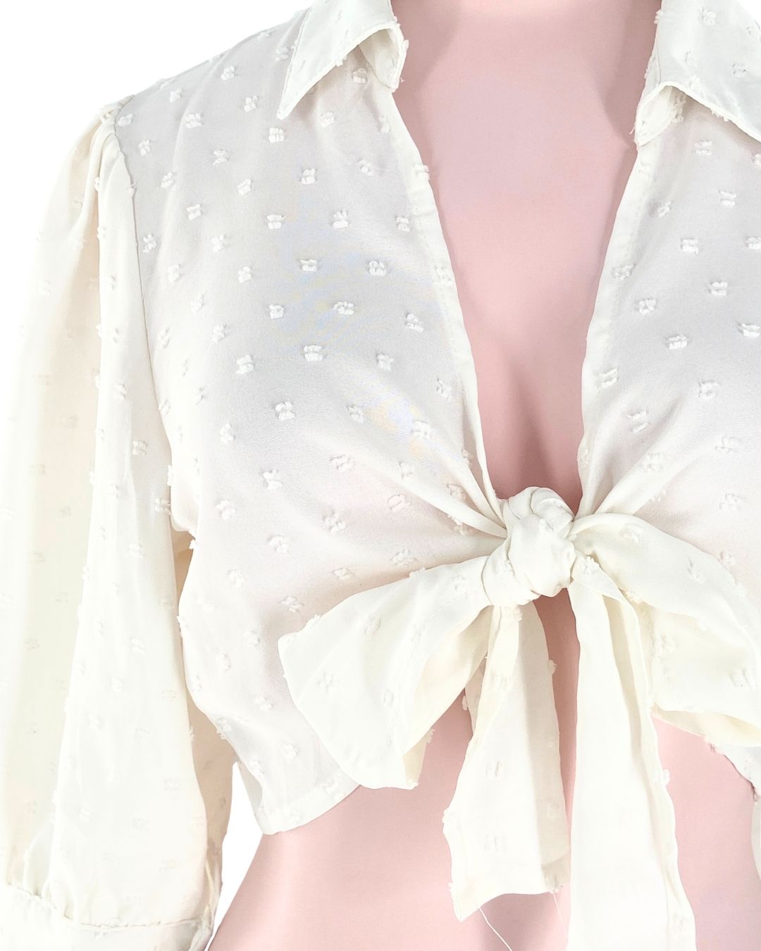 Blusa manga 3/4 en plumeti