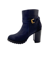 Botines de tacon con textura