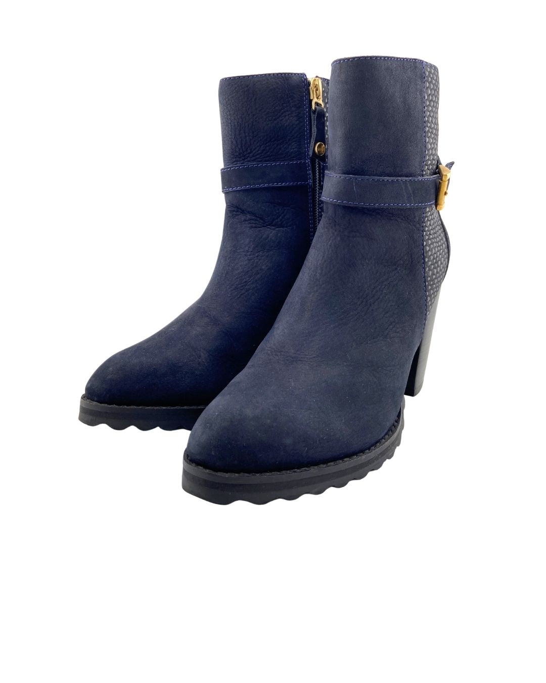 Botines de tacon con textura