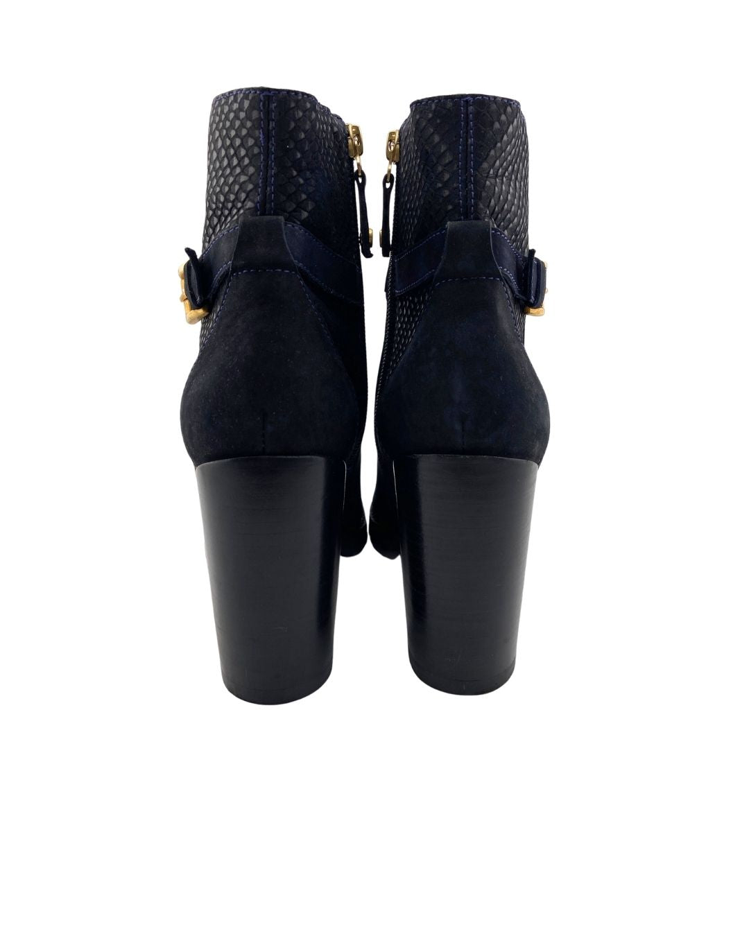 Botines de tacon con textura