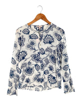 Blusa manga larga print flores