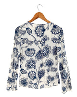 Blusa manga larga print flores