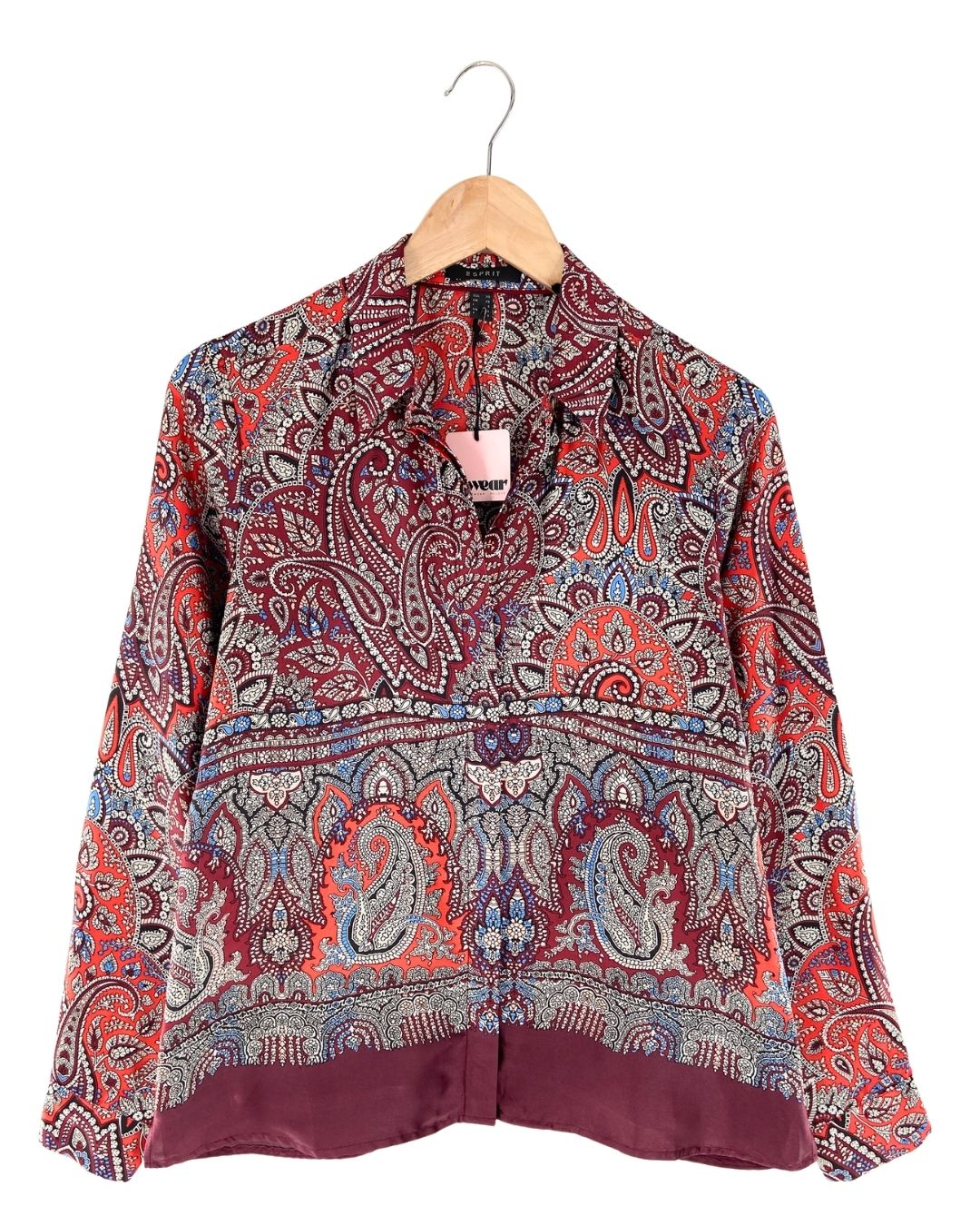Blusa satinada print paisley