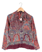 Blusa satinada print paisley