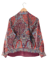 Blusa satinada print paisley