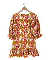 Vestido mini mangas 3/4 print