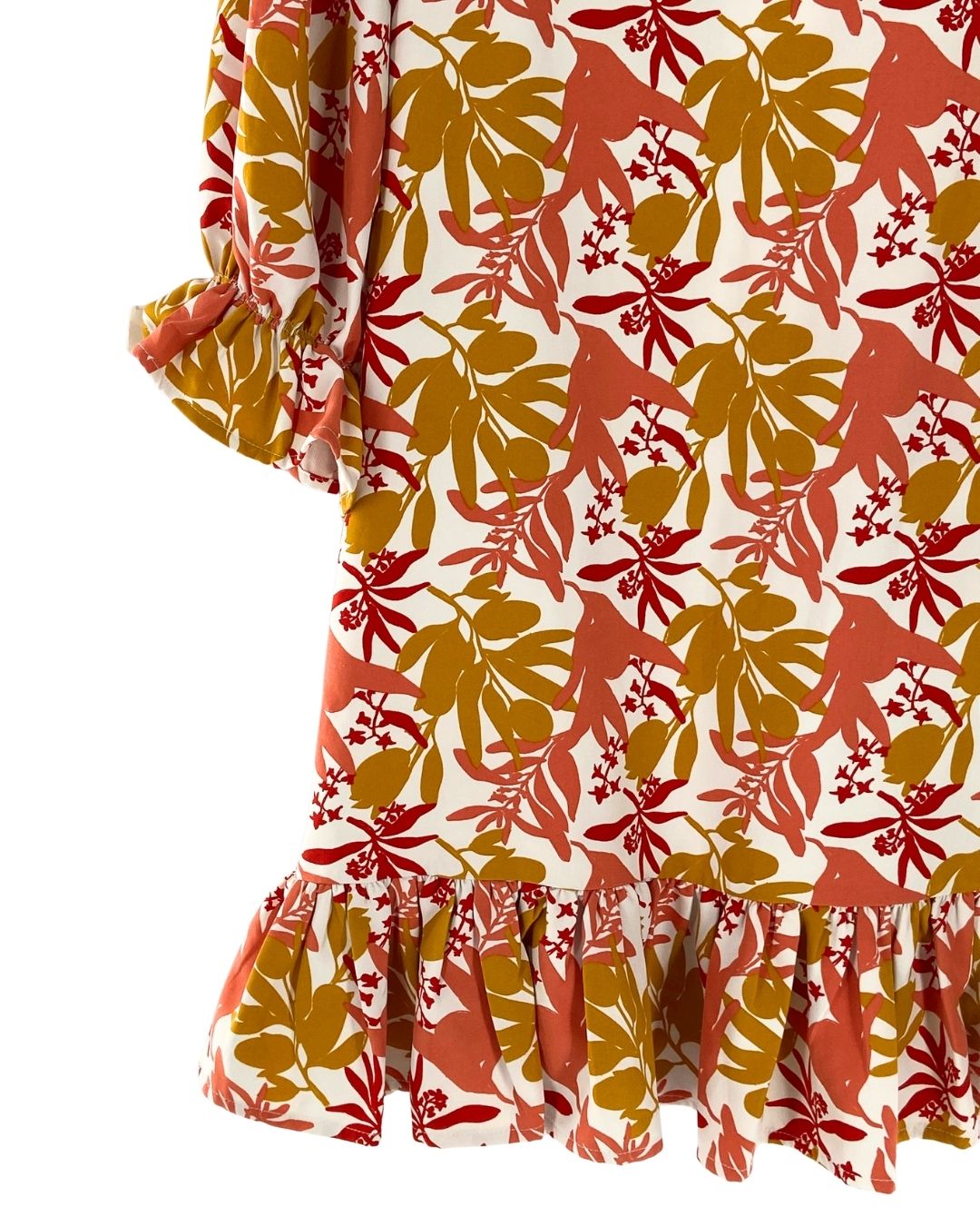 Vestido mini mangas 3/4 print