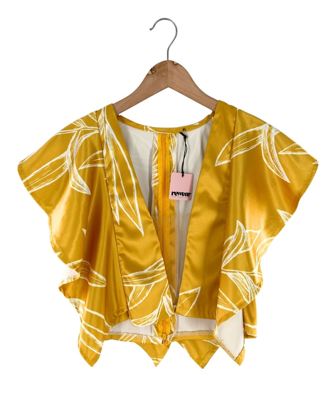 Blusa satinada con vuelo print