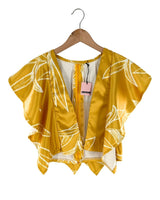 Blusa satinada con vuelo print