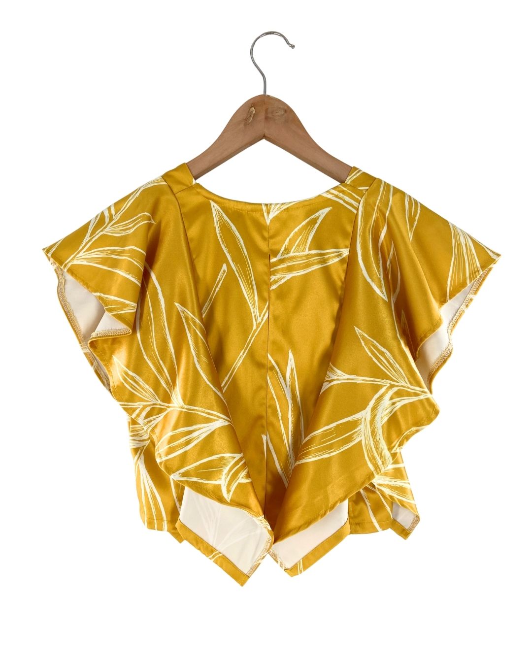 Blusa satinada con vuelo print