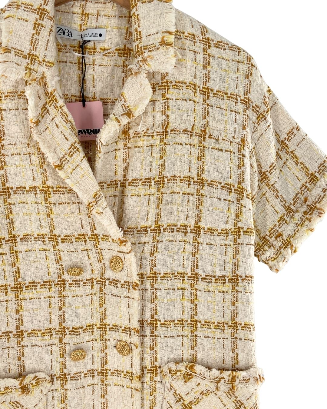 Vestido midi en tweed