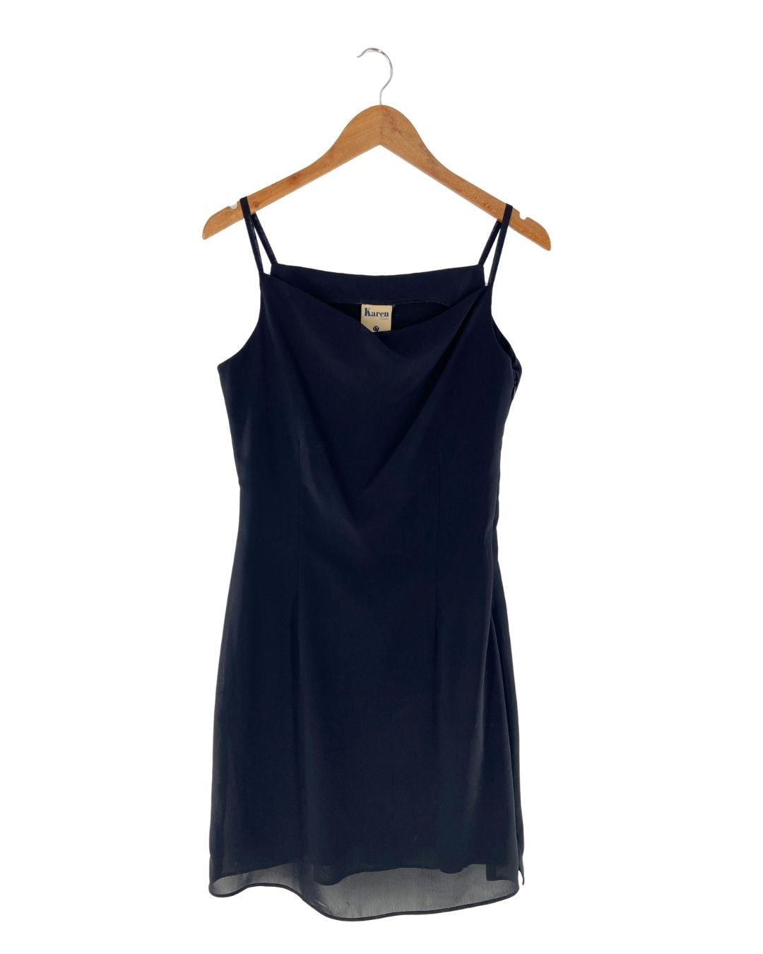 Vestido midi de tiras escote