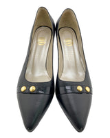 Stiletos tacon medio en cuero