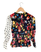 Blusa print flores y dots