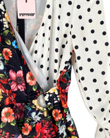 Blusa print flores y dots