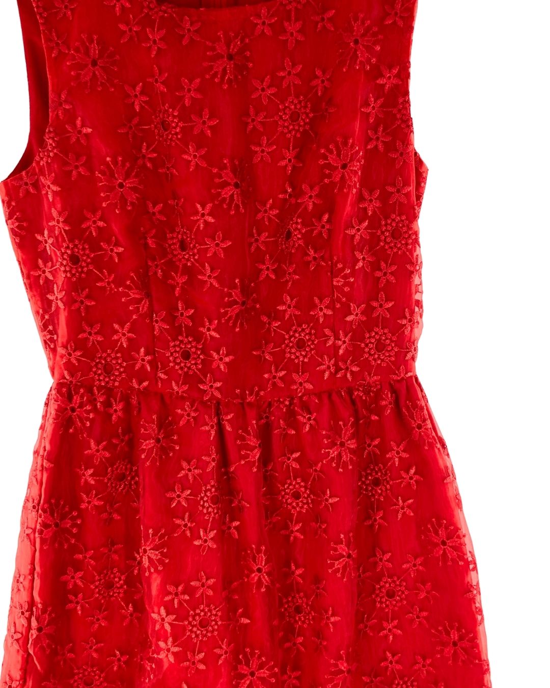 Vestido mini en mesh bordado