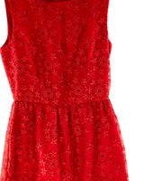 Vestido mini en mesh bordado