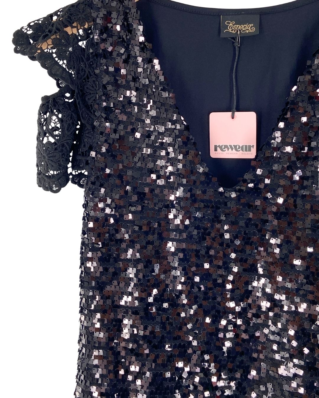 Blusa lentejuelas con vuelo
