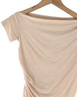 Blusa manga corta drapeada