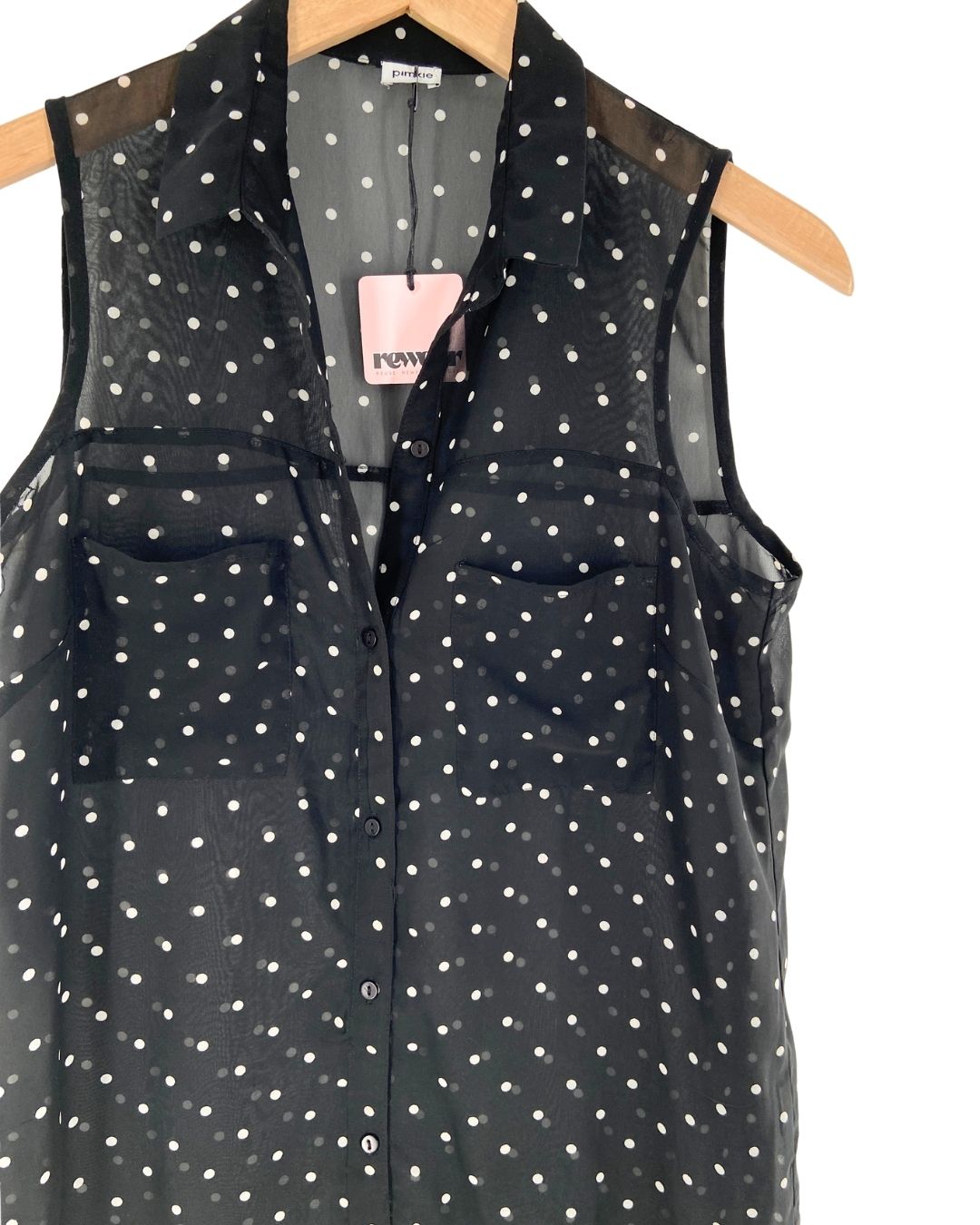 Blusa sleeveless traslucidas