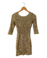 Vestido midi mangas 3/4