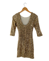Vestido midi mangas 3/4