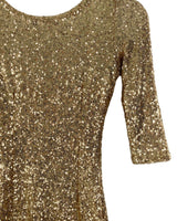 Vestido midi mangas 3/4