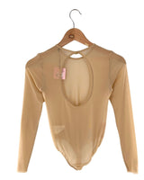 Body manga larga en mesh