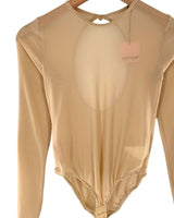 Body manga larga en mesh