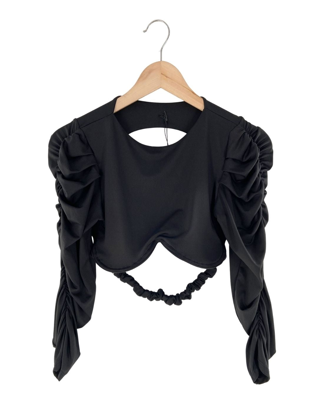 Blusa manga drapeada