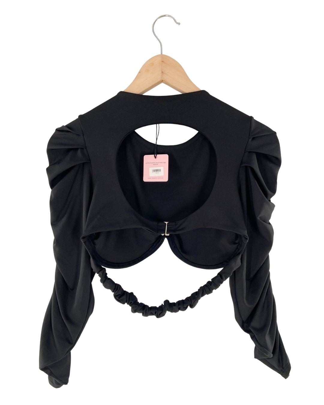 Blusa manga drapeada