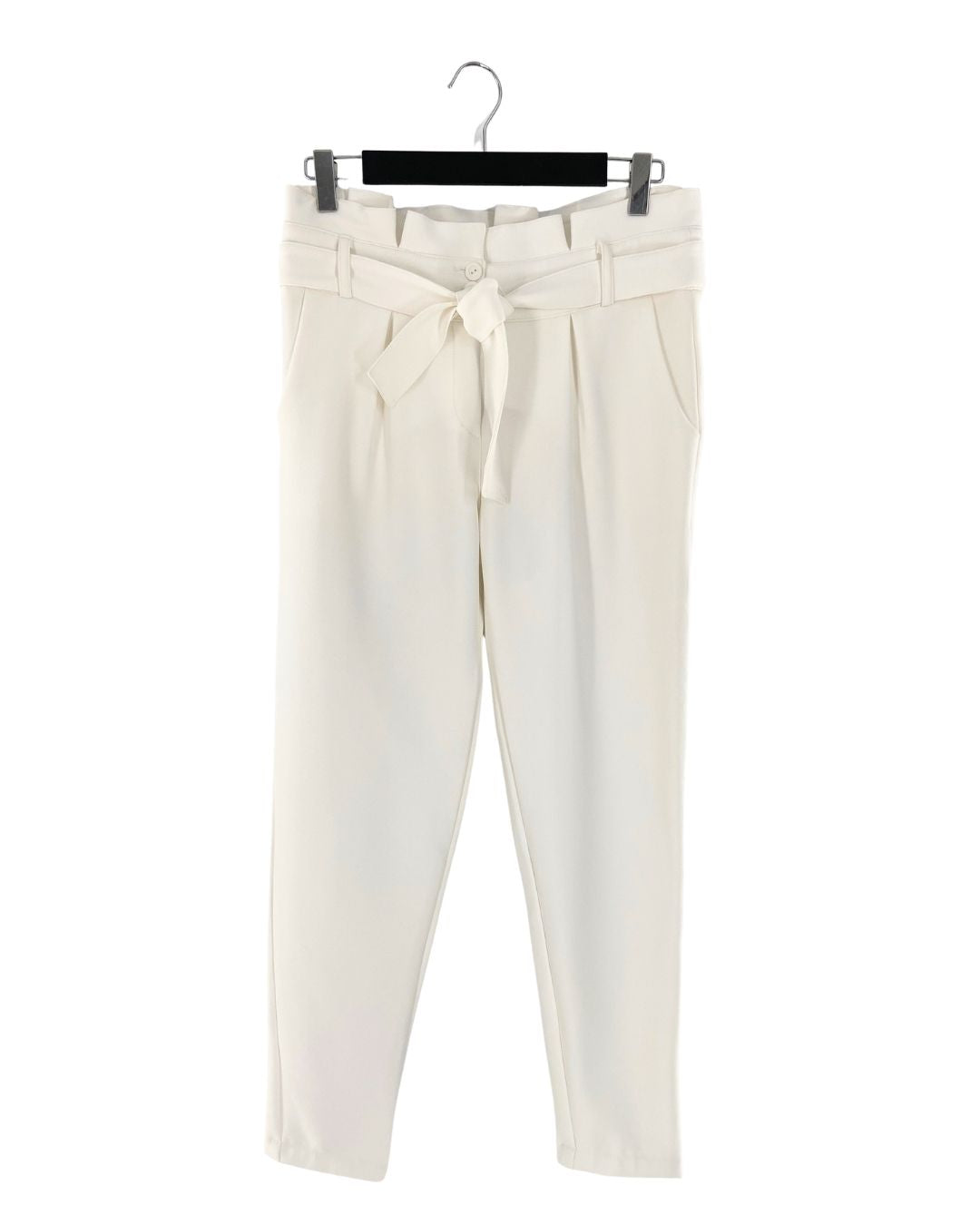 Pantalon paper bag con textura