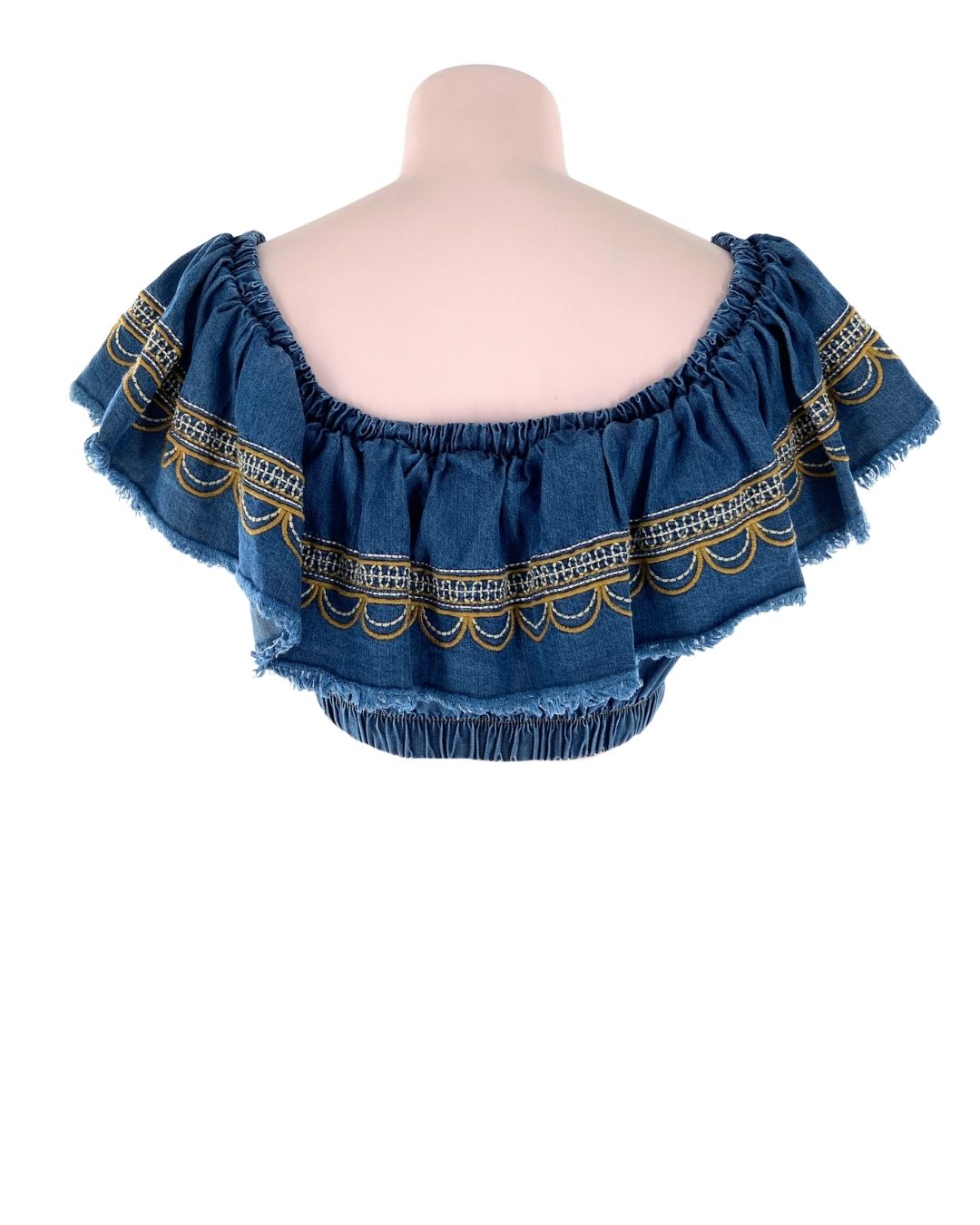 Blusa crop off shoulder