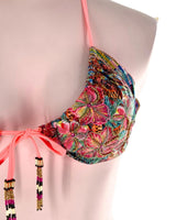 Bikini anudado con mostacillas