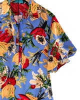 Vestido midi manga globo print