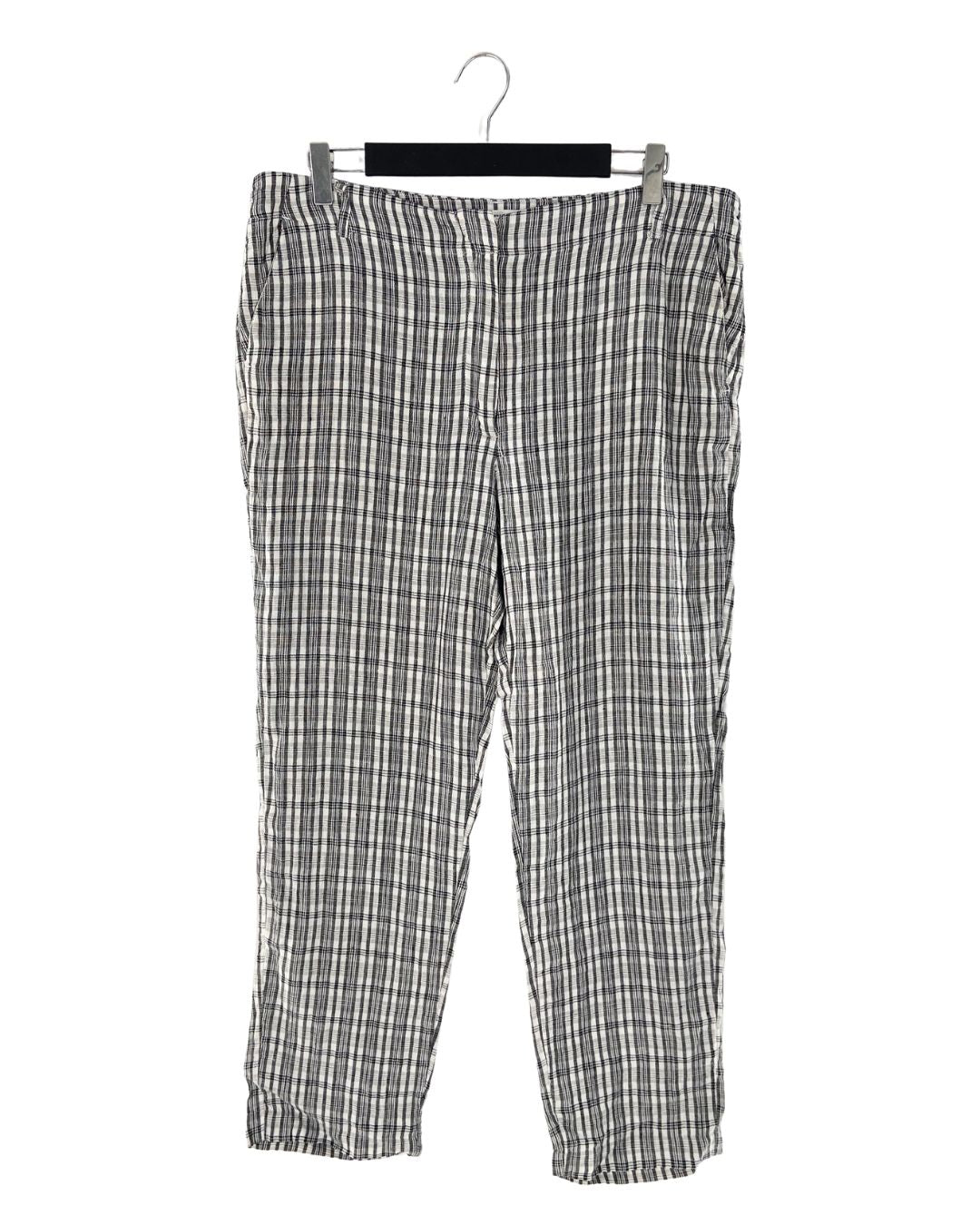 Pantalon a cuadros en lino