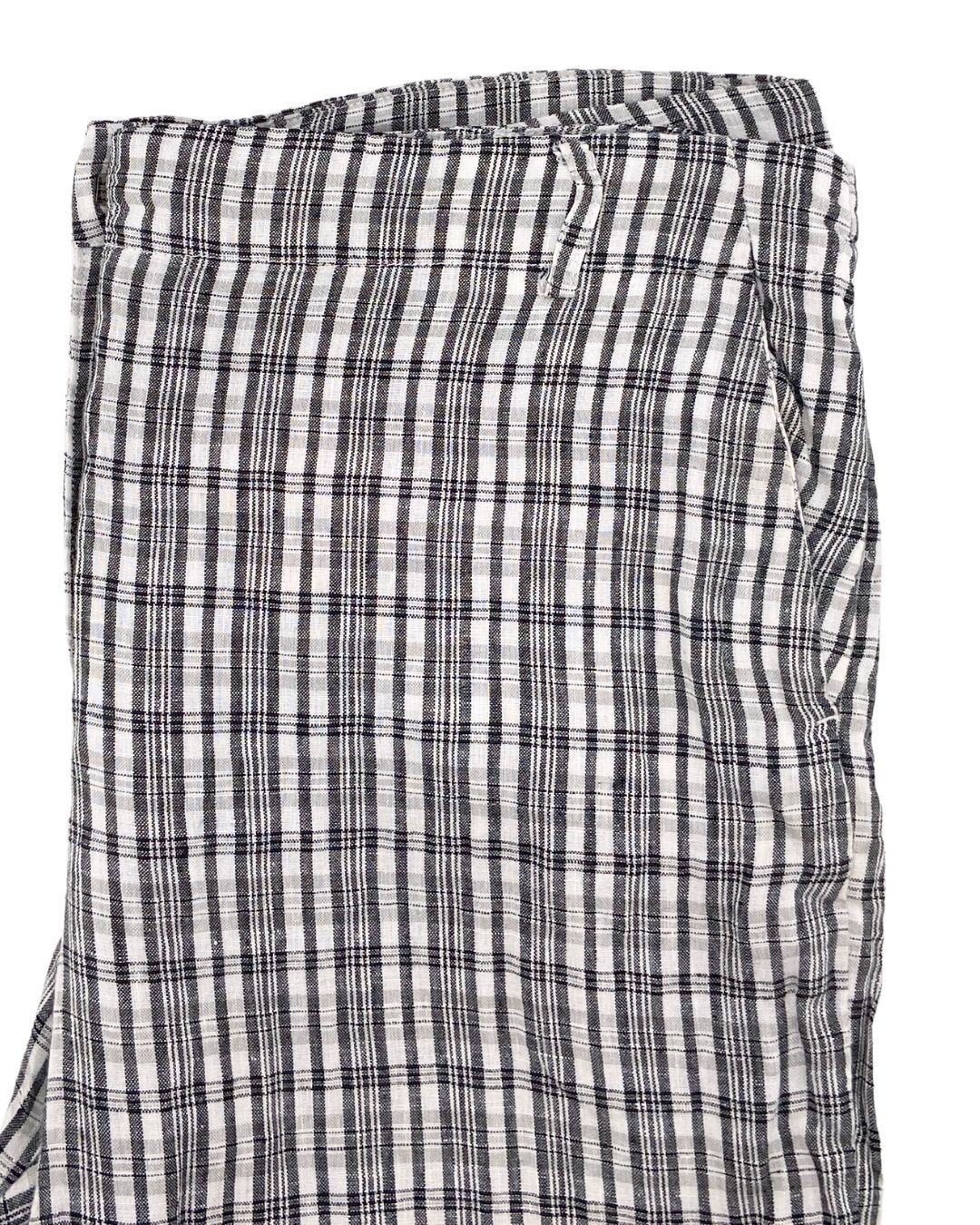 Pantalon a cuadros en lino