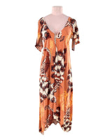 Vestido high and low print