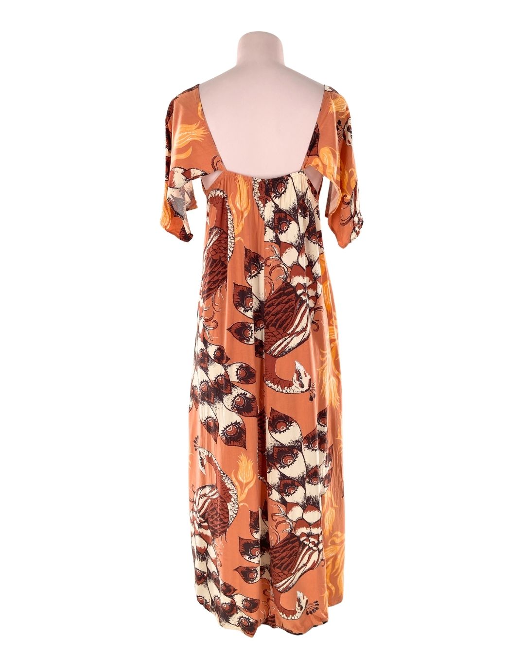 Vestido high and low print